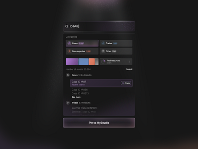 Search blue categories dark filters gradient lights minimal orange purple search ui ui ux