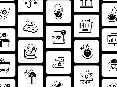 Animated Currency Icon Set animation bitcoin blockchain branding crypto crypto currency currency etherium exchange finance gif icon set icons icons for web money outline trading vector icons wallet web3