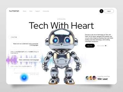 AI Robots Website Design adaptive ai ai website artificial intelligence bot detection bot free cyber security cyberpunk eps fluttertop landing page machine learning minimal ps robot robotics robots robots design ui ux website development