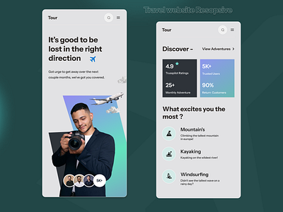 Travel Website agency clean design homepage interface landing page landing page design responsive travel travel agency ui ui design uiux web web design website website design