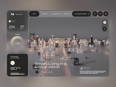 Nexus 3.0 Website 3d animation city design development digital graphic motion motion graphic smart ui uiux user experience user interface ux web web 3.0 web design website