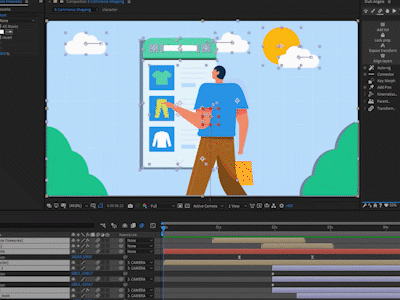 E-Commerce 2danimation after affects after effects animation aftereffects animation design illustration motion animation motiongraphics ui