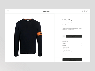 Ecommerce minimal - Product Page UXUI add to cart clean clothing design e commerce ecommerce mens clothing minimal minimalism minimalistic product page shop shopify shopping shopping page ui ux web design web shop website