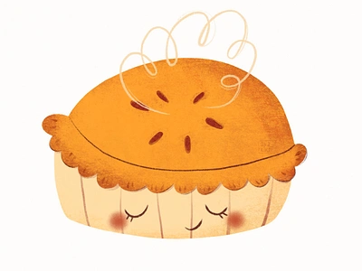 Cozy Autumn Pie Illustration apple pie art autumn pie cartoon character character design cherry pie clip art clipart cozy cute digital art fall pie food hand drawn illustration illustration art illustrator mascot pumpkin pie