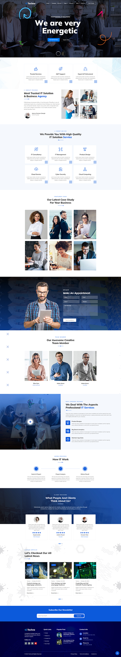 Techno - IT Solutions & Business Consultant WordPress Theme technology theme