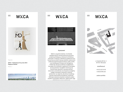 WXCA — About Architectural Studio about address architectural architecture awards contact design map mobile news practice product design rwd studio ui ux web website