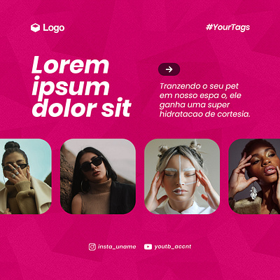 Social media post template for model ads commercial ads digital banner digital flyer graphic design instagram post template model ads social media template