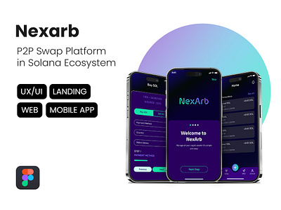 P2P Swap Platform in Solana Ecosystem crypto app mobile app ui uxui