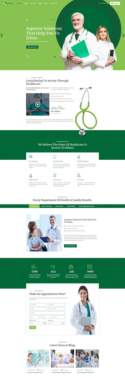 Medileaf - Health and Medical HTML Template appointment business clean clinic dentist doctor equipment health healthcare hospital medical medical shop nurses pharmacy surgery