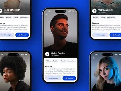Peopl: Recruiting Reinvented app branding chat hr identity ios landing minimal mobile modern onboarding profile page recruiting signup ui user experience user interface ux web