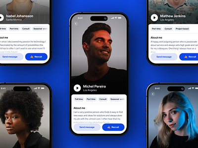 Peopl: Recruiting Reinvented app branding chat hr identity ios landing minimal mobile modern onboarding profile page recruiting signup ui user experience user interface ux web