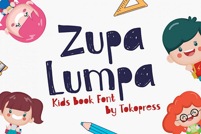 Zupa Lumpa- Cute kids font branding cartoon children display font gaming graphic design kids font playful poster youtube