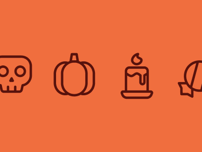 Trick or Treat design halloween iconography icons