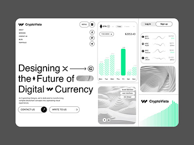 Web Design for Digital Currency Websit aesthetic website best web design branding content crypto cryptocurrency design fintech homepage landing page technology ui ux web ui webdesign website