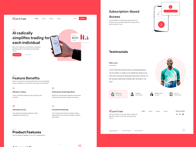 Let AI Trade ai ai trading branding figma website ui web design website design
