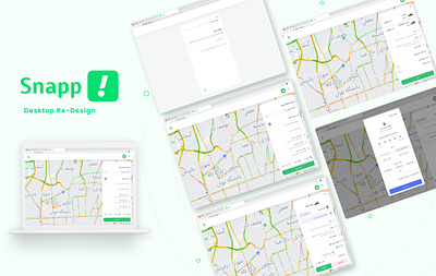 Snapp Re-Design Desktop (Book Taxi) 3d branding ui