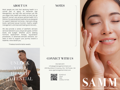 Total Services Brochure aesthetics branding brochure graphic design skincare