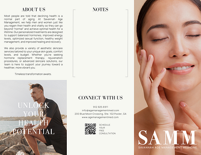 Total Services Brochure aesthetics branding brochure graphic design skincare