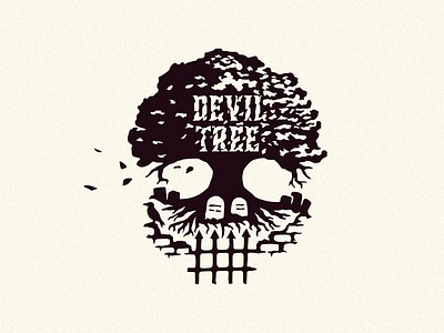 Devil Tree Logo brand branding death devil for sale illustration logo mark nagual design scull tree