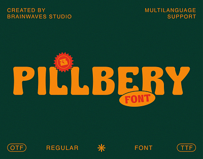 PILLBERRY RETRO DISPLAY FONT display font font font display fonts graphic design retro font typeface typography