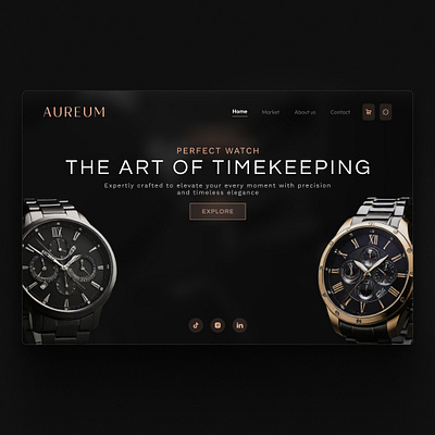 Watch Homepage - UI WEB branding dark mode dark mode ui dark mode web dark mode webd esign elegant web figma figma design graphic design homepage homepage ui ui ui inspiration ui web ui web design ux watch watch design web watch product watch web