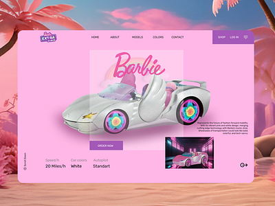 Barbie Extra Cars Landing Pages barbie cars graphic design luxurycar mattel motion graphics ui webdesigner webdeveloper website white