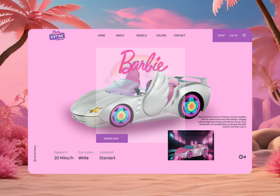 Barbie Extra Cars Landing Pages barbie cars graphic design luxurycar mattel motion graphics ui webdesigner webdeveloper website white