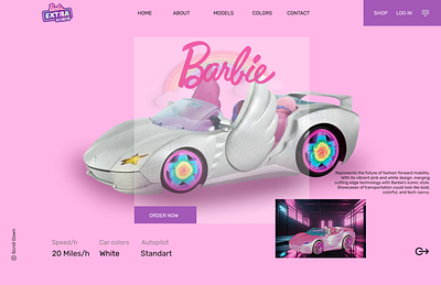 Barbie Extra Cars Landing Pages barbie cars graphic design luxurycar mattel motion graphics ui webdesigner webdeveloper website white