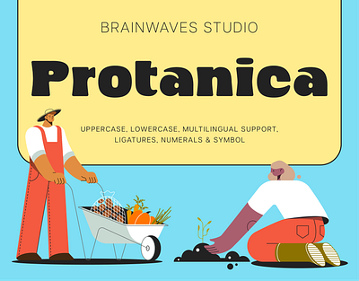 PROTANICA RETRO BOLD FONT bold font design display font font font display fonts graphic design retro bold font retro font typeface typography