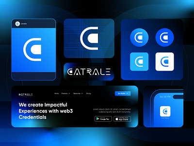 CATRALE - Logo Design Concept blockchain brand identity branding c logo crypto currency decentralized defi hola lab logo logo design logo designer logo identity logotype modern logo money technology token web3