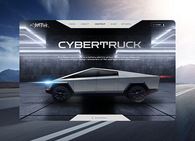 Cybertruck Website 3d branding cars cybertruck graphic design landingpage logo motion graphics tesla ui webdesigner webdeveloper website