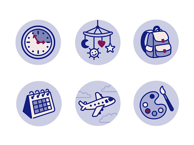 Icons set created for childcare. Smart Sitting nanny agency black and white cartoon childcare children cute doodle drawing fun icon design iconography icons iconset illustration kids lineart minimal nanny school travel vector