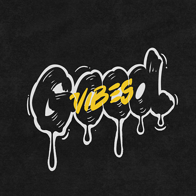 Lettering Good vibes graffity lettering procreate type typography