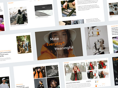 Everyday Wear - Fashion Website b2b clothing ecommerce elegant fashion brand landing page marketplace minimalist modern saas startup style swis design uiux webdesign website