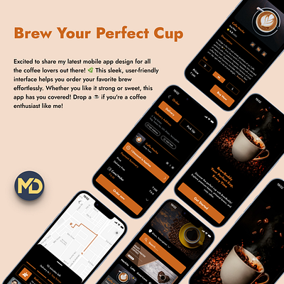 Coffee Mobile App Post app design