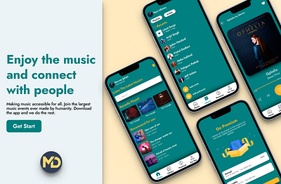 Music App Post app design graphic design