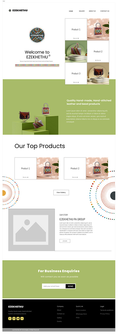 Ecommerce Landing Page branding graphic design ui