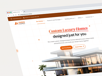 MARKQ HOMES - BUILD YOUR DREAM HOME TOGETHER branding design graphic design illustration minimal typography ui ui design vector