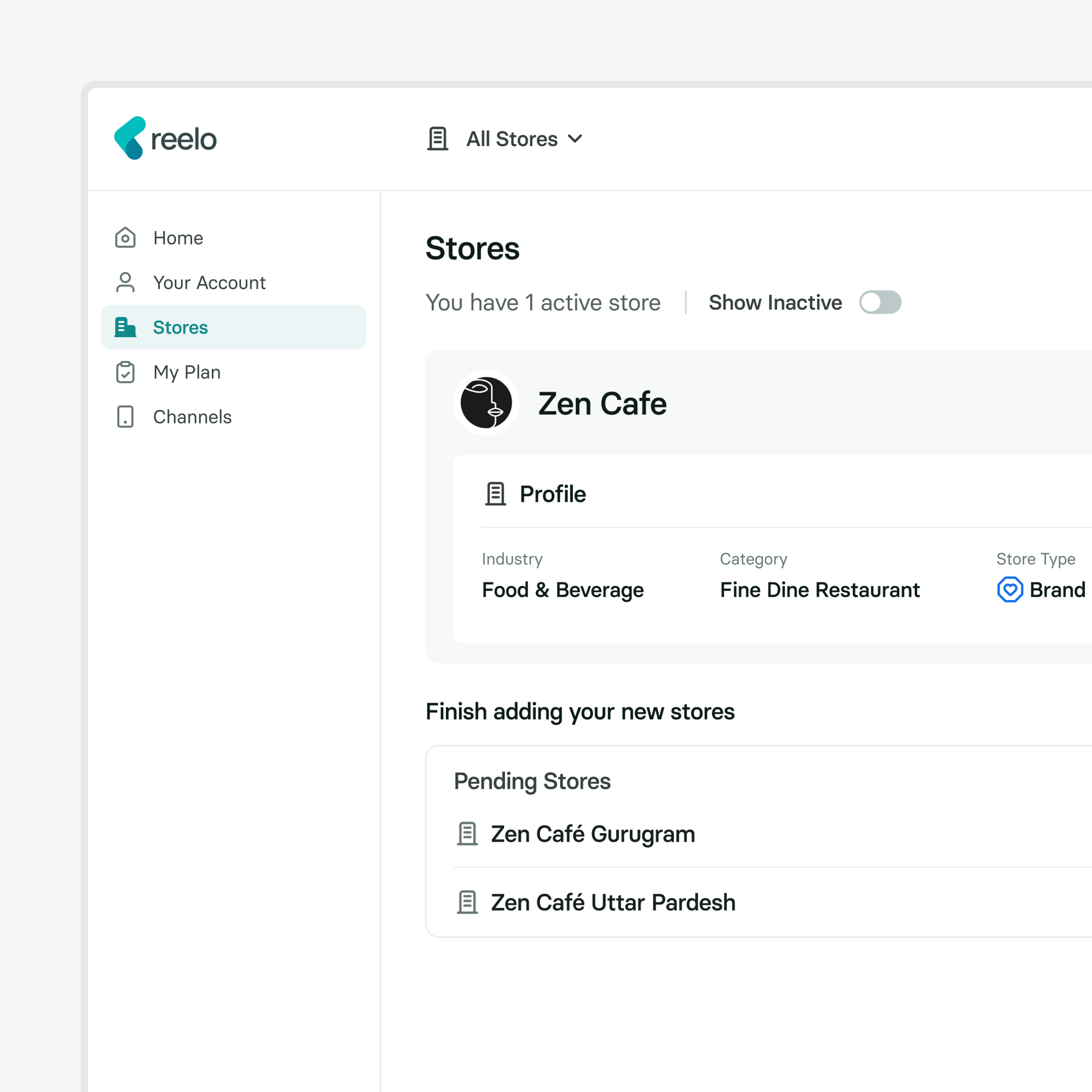 Stores Page clean component dashboard minimal modal responsive design saas ui ui component web web component web ui