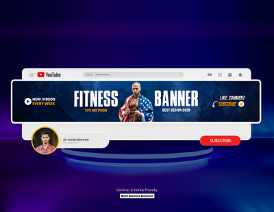 YouTube Banner for channel Fitness Youtube Banner design banner and logo banner youtube channel art channel art design cover fitness fitness banner header logo youtube youtube banner youtube banner art youtube banner design youtube banner for channel youtube banners youtube cover yt banner design