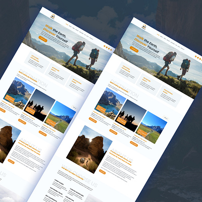 Hiking & Trekking Web Landing Page clean design figma design hiking website landing page trekking website ui ui design user experience user interface ux web design