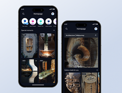 AI Generator Gallery UI Mobile App ai art ai design ai gallery ai generator ai ui design app design clean ui creative app creativedesign dark mode ui gallery app mobile app mobile interface mobile ui modern ui uiux userinterface visual design