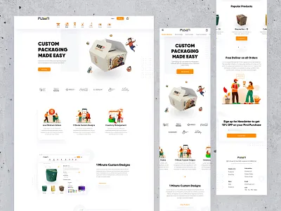 Fusen - Website design - Landing page + Responsive design custom box custom design custom packaging custom website figma landingpage figma website landingpage ui minimal designer mobile responsive packaging saas company saas landingpage saas product saas web design saas website ui designer ui ux designer visual designer web design website designer