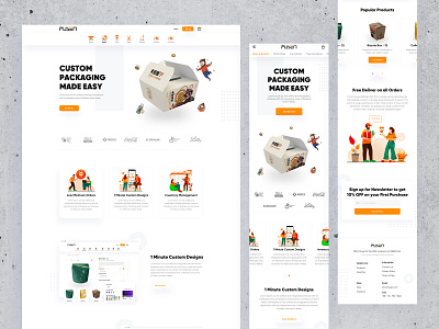 Fusen - Website design - Landing page + Responsive design custom box custom design custom packaging custom website figma landingpage figma website landingpage ui minimal designer mobile responsive packaging saas company saas landingpage saas product saas web design saas website ui designer ui ux designer visual designer web design website designer