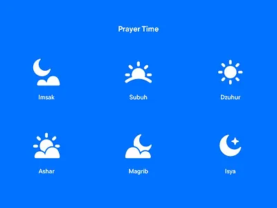 Prayer time icons graphic design icon illustration ui ux vector