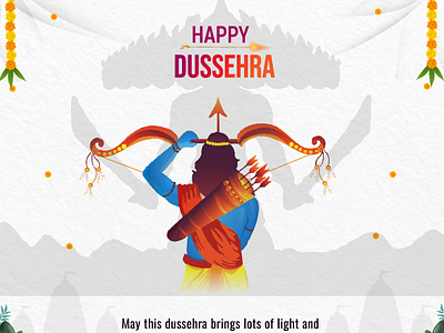 Happy Dussehra Post branding design typography ui ux vector