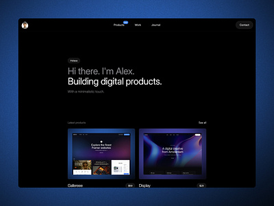 Framer Personal Template black blog clean dark theme framer minimal personal portfolio shop ui design webdesigner work