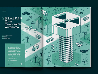 Stalker chernobyl editorial illustration loop magazine stalker supernatural video games