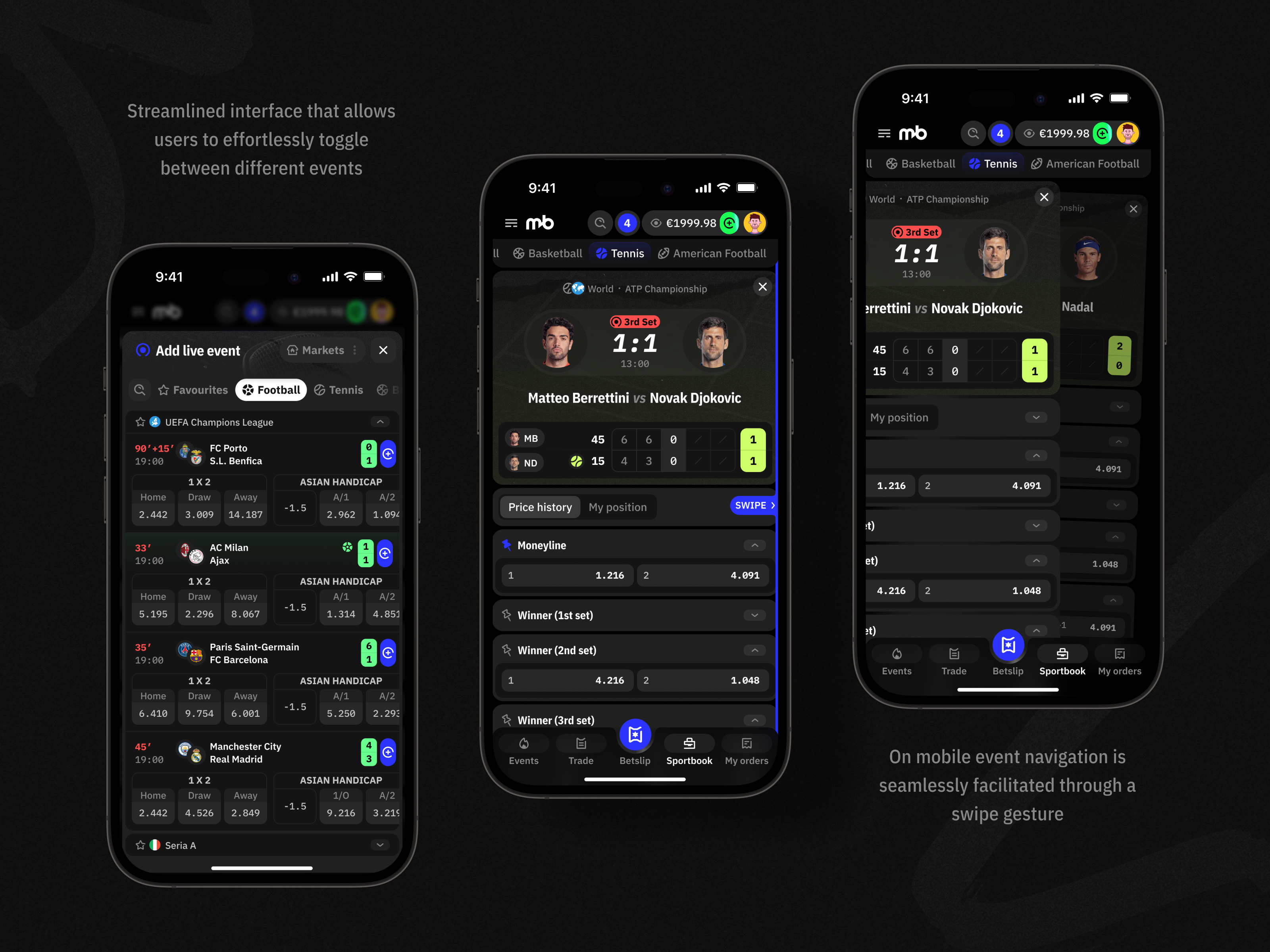 Example of Mollybet: Mobile multiview