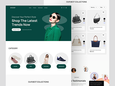 E-Commerce Website e commerce website ecommerce landing page ecommerce store fashion lading page fashion store shop website ui